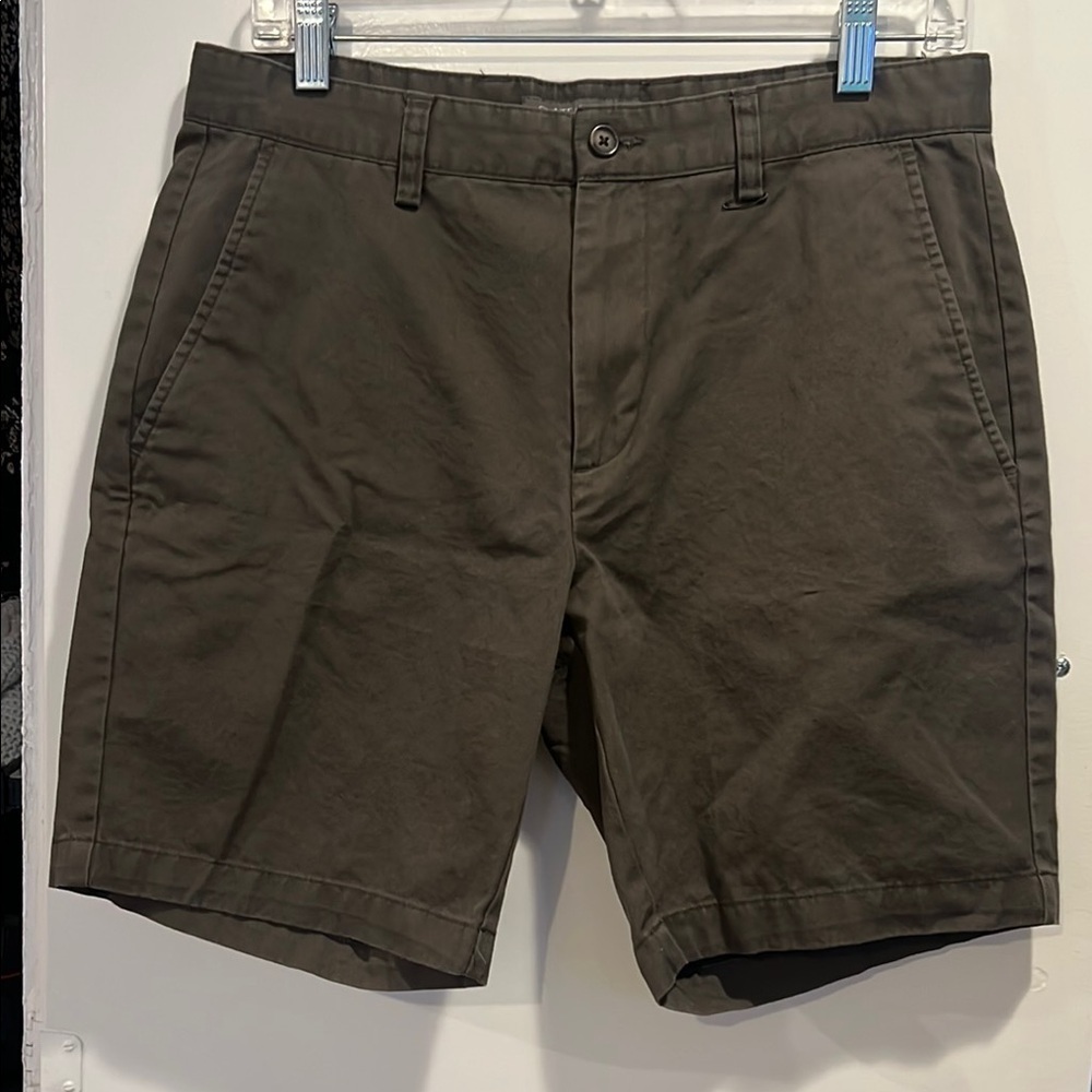 SLATE & STONE 7" Cotton Twill Short Olive Green Size 31